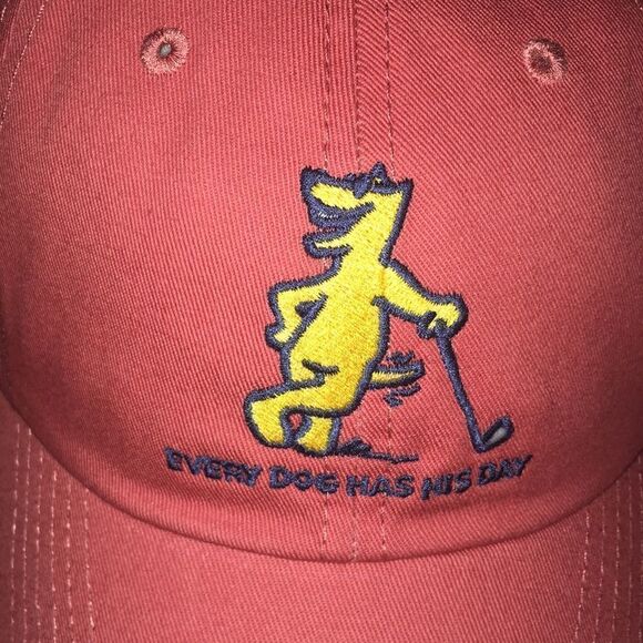 New Life is Good Jake Red every dog has his day golf hole in one baseball cap - Picture 2 of 3